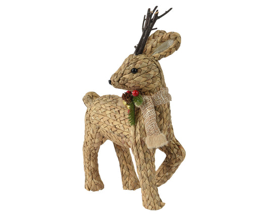 Deer waterhyacint pinecones, berries, pinegreen 32cm