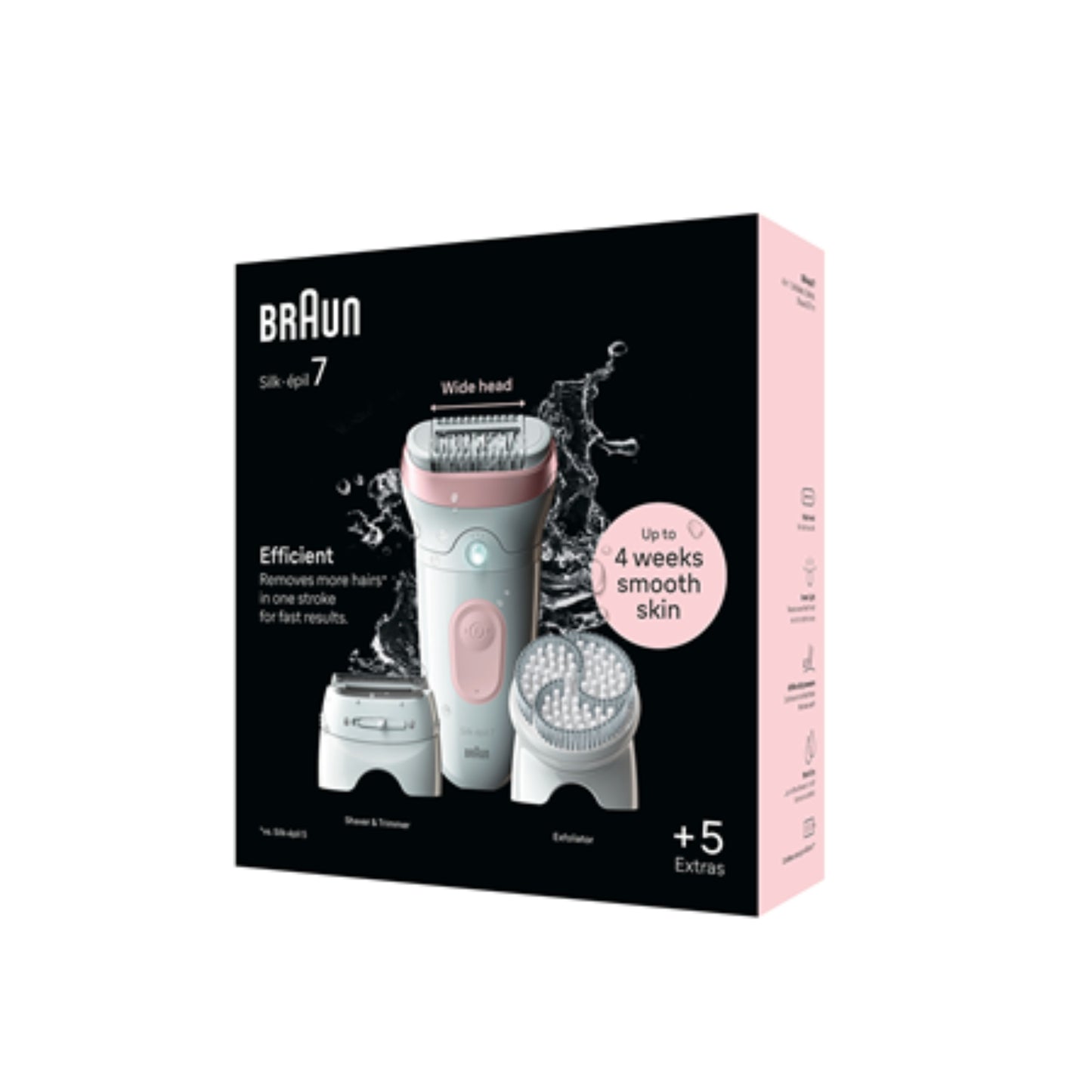 Braun Silk epil 7, Wet & Dry, white/pink - Epilator