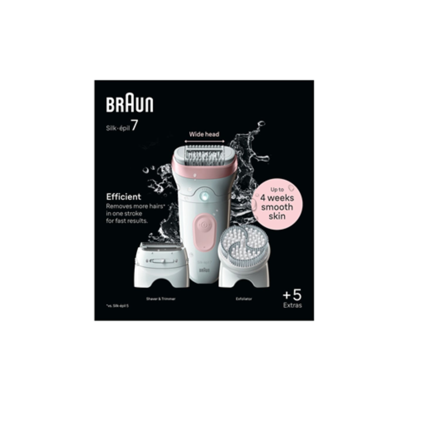 Braun Silk epil 7, Wet & Dry, white/pink - Epilator