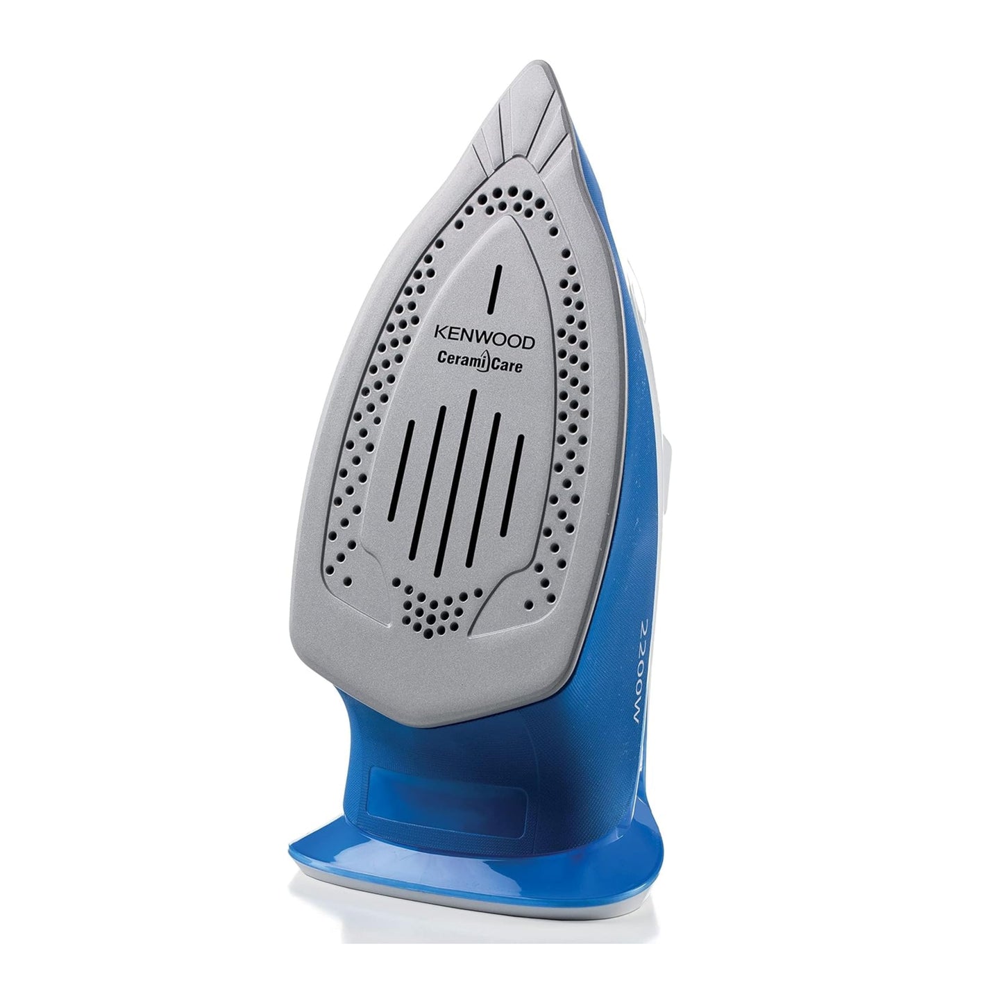 Kenwood Steam Iron 2200W with Ceramic Soleplate, Anti-Drip, Anti-Calc, Self Clean, Continuous Steam, Burst, Spray Function  White/Blue