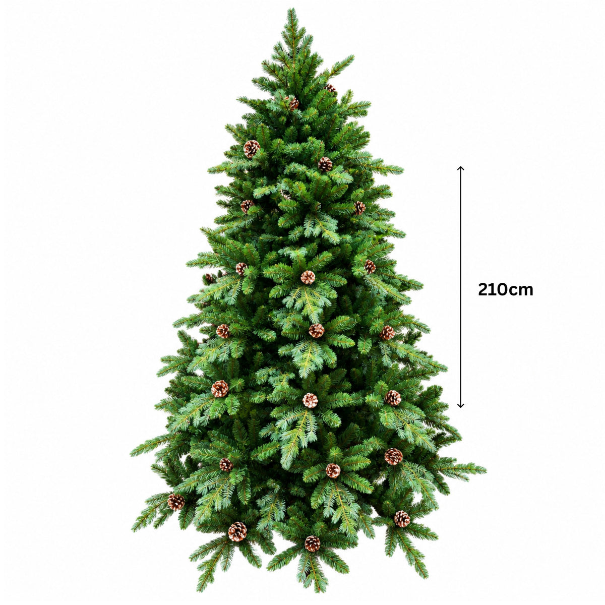 Christmas Tree  Green Valley with pine cones - 210cm 26833
