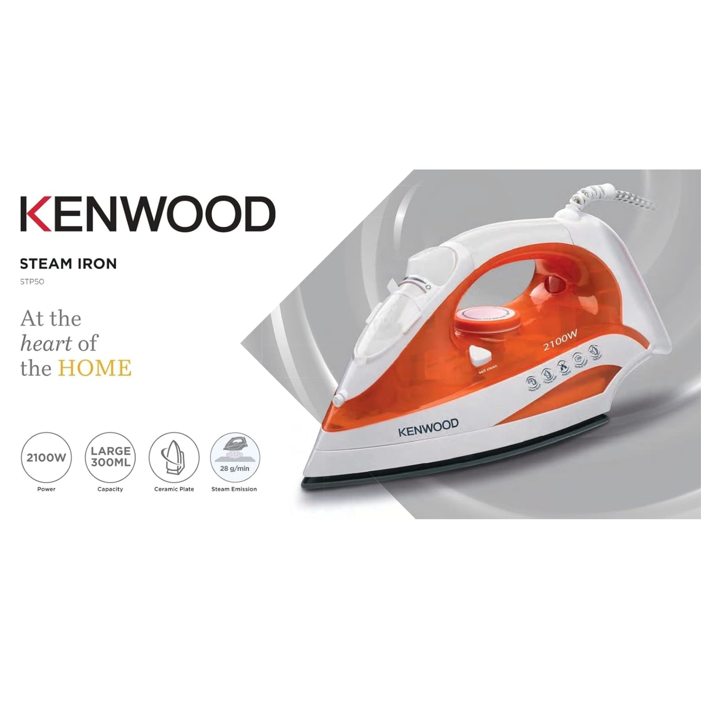 Kenwood Steam Iron 2100 Watt  Orange