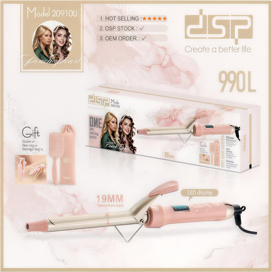 DSP Hair Curler 19mm - Peach Pearl Series Model