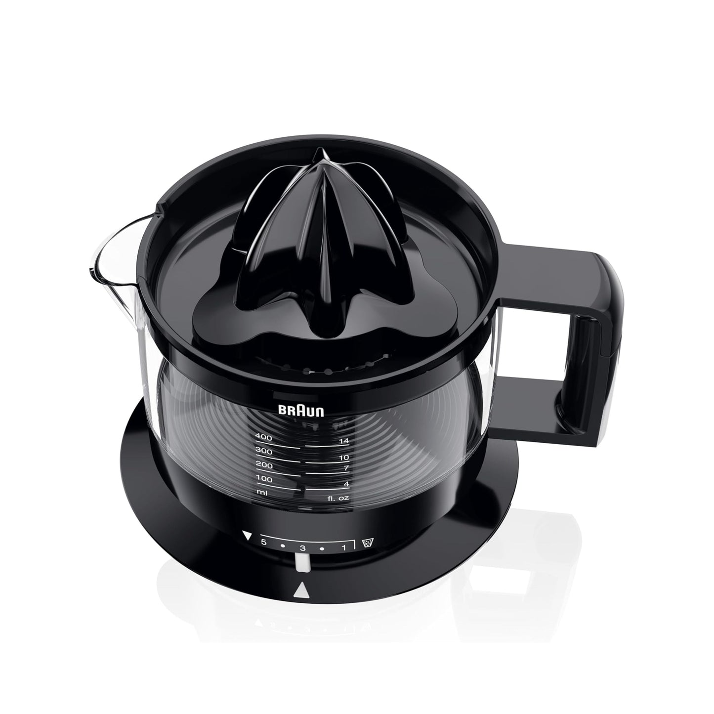 Braun Electric Citrus Press , Orange Juice, Lemon, Grapefruit, Bowl 500ml , 20 W, Black