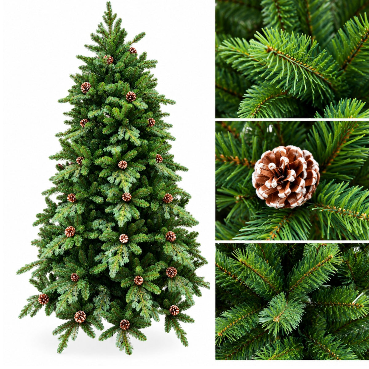 Christmas Tree  Green Valley with pine cones - 210cm 26833
