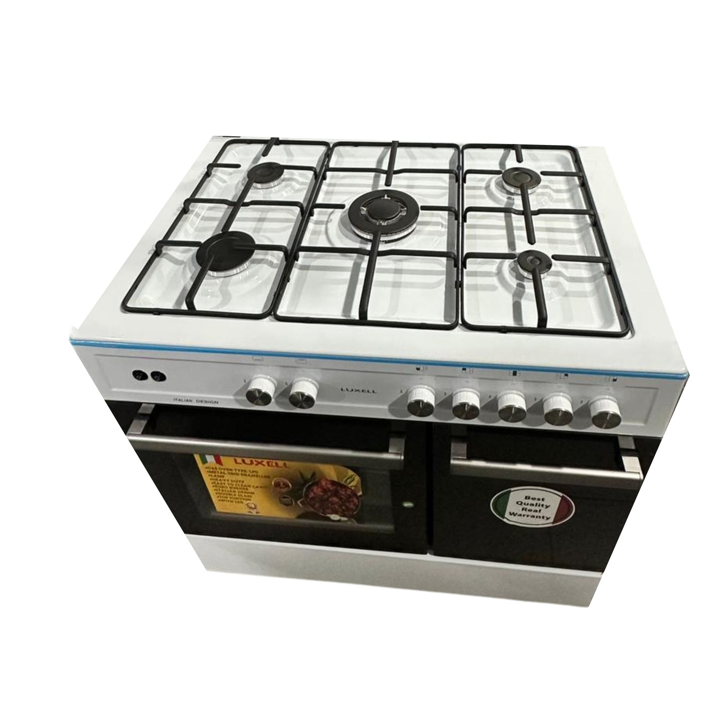 Luxell gas cooker 5 burners 2 Doors - White