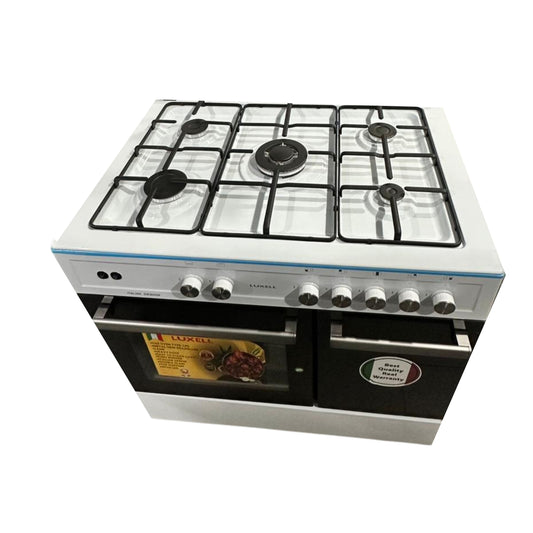 Luxell gas cooker 5 burners 2 Doors - White