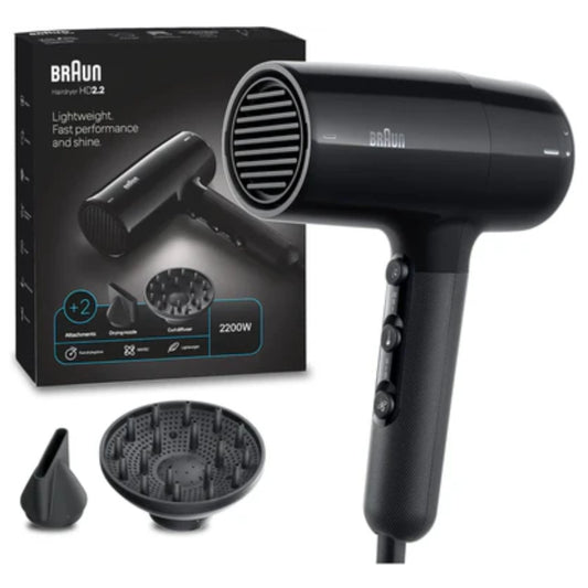 Braun, HD2.2 Hair Dryer Lightweight  - Ion Black