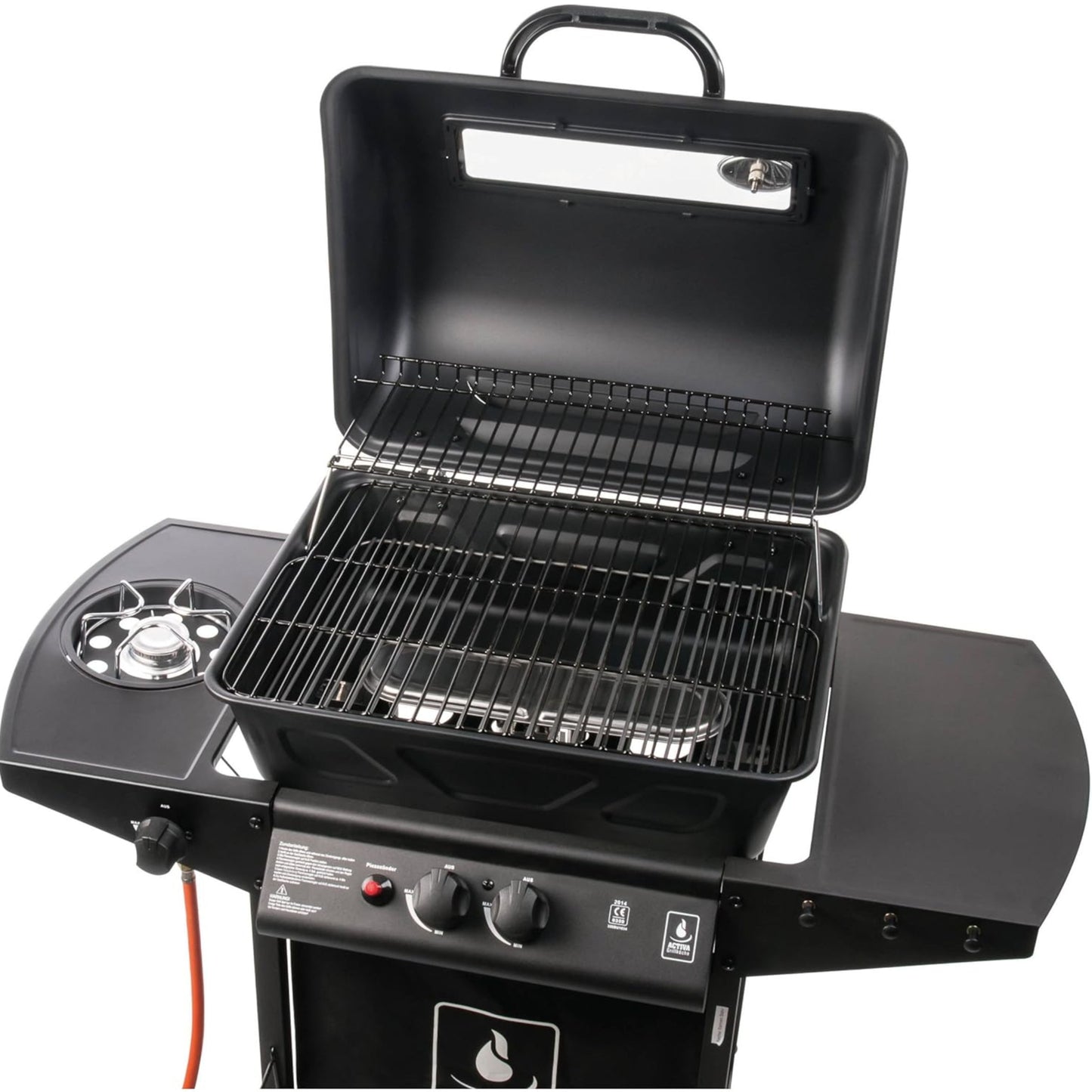 ACTIVA Lava stone gas and volcano stone  grill, black