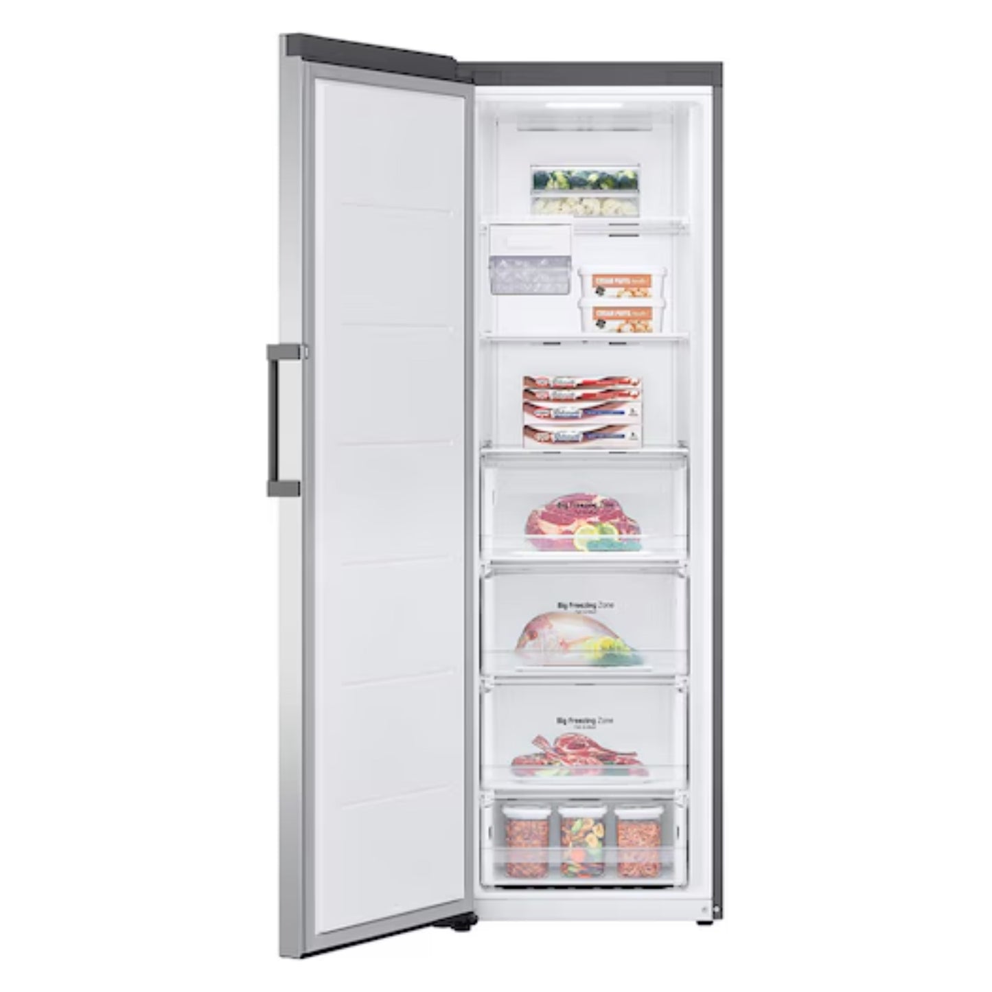 LG Twin Freezer, Smart Diagnosis™ 324L Silver - 186cm