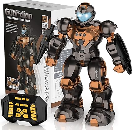 PP PICADOR Programmable Smart RC Robot Toy - Gesture Sensing, Rechargeable Robotics Kit for Kids (Ages 5-10) - Matte Metallic