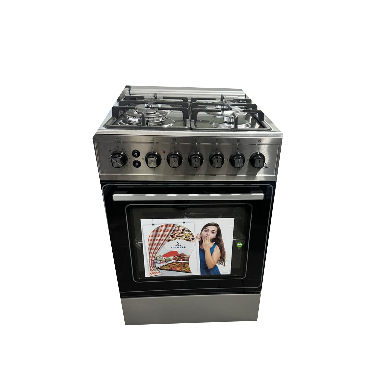 Luxell  Freestanding Gas Cooker  4 burners  1 Door - Silver