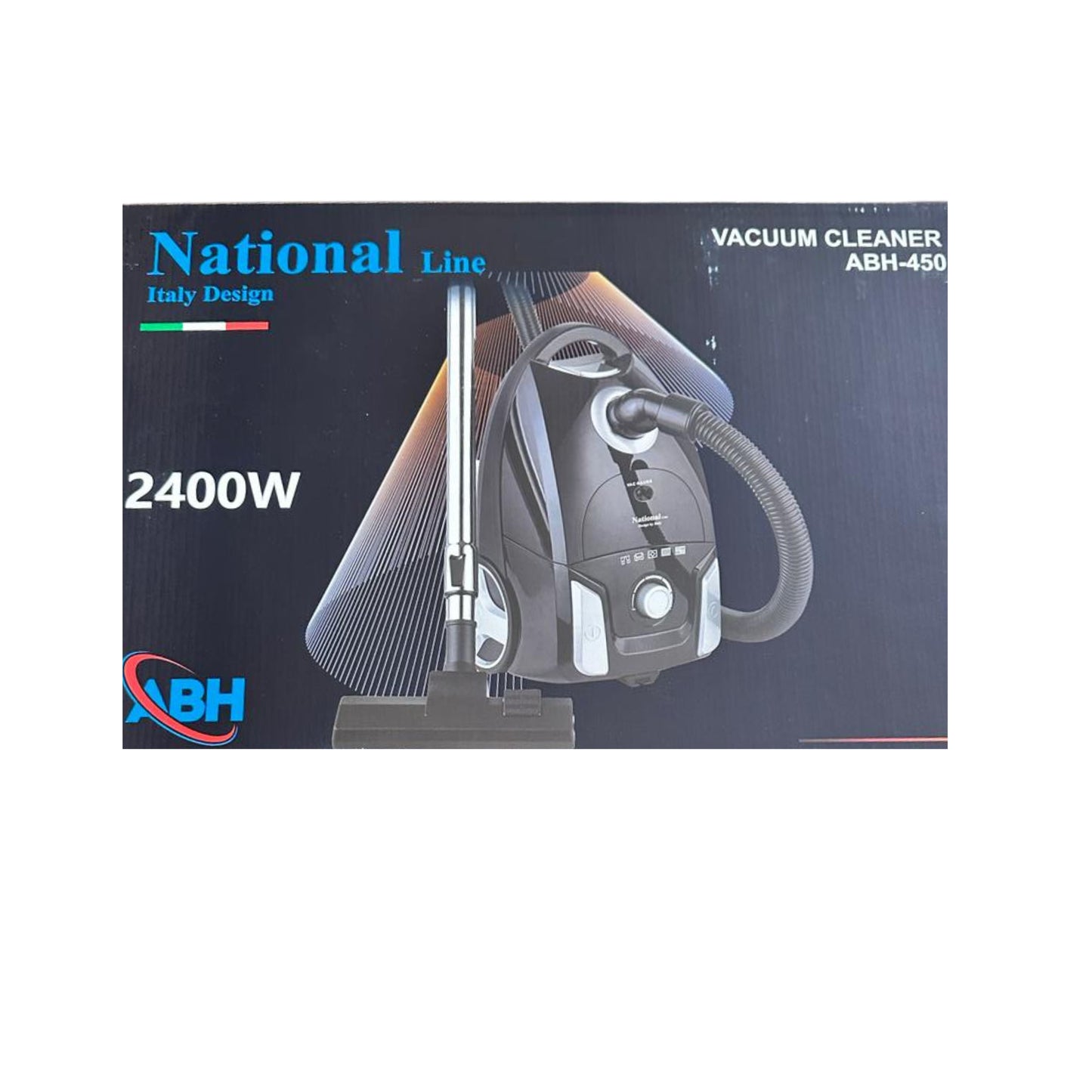 National Line Vacuum Cleaner Bagged Red 2400W , high suction power - Black