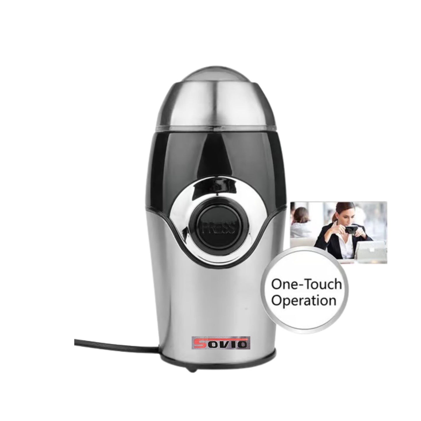 SOVIO Grinder Stainless Steel 600 Watt - 600 ml