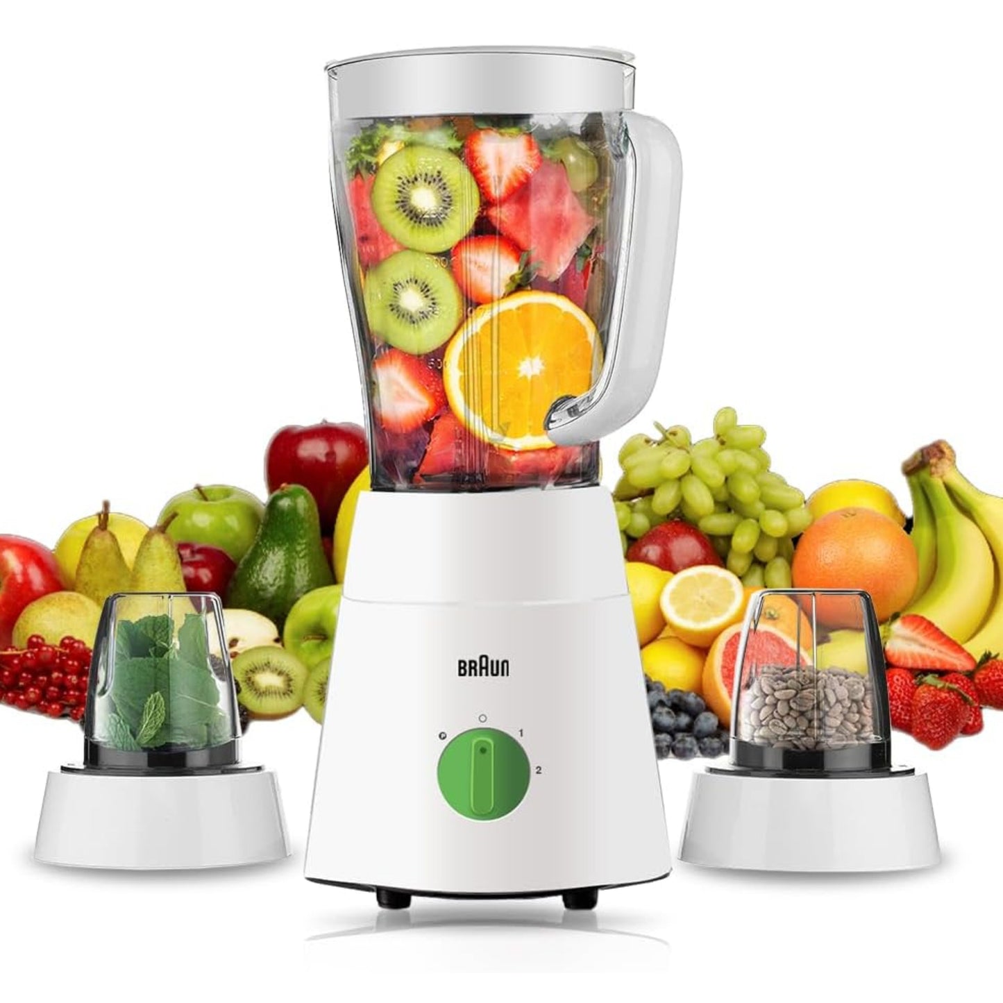 Braun Power Blend 1.75L Jug Blender With 2 mills - ice crushing function 500W
