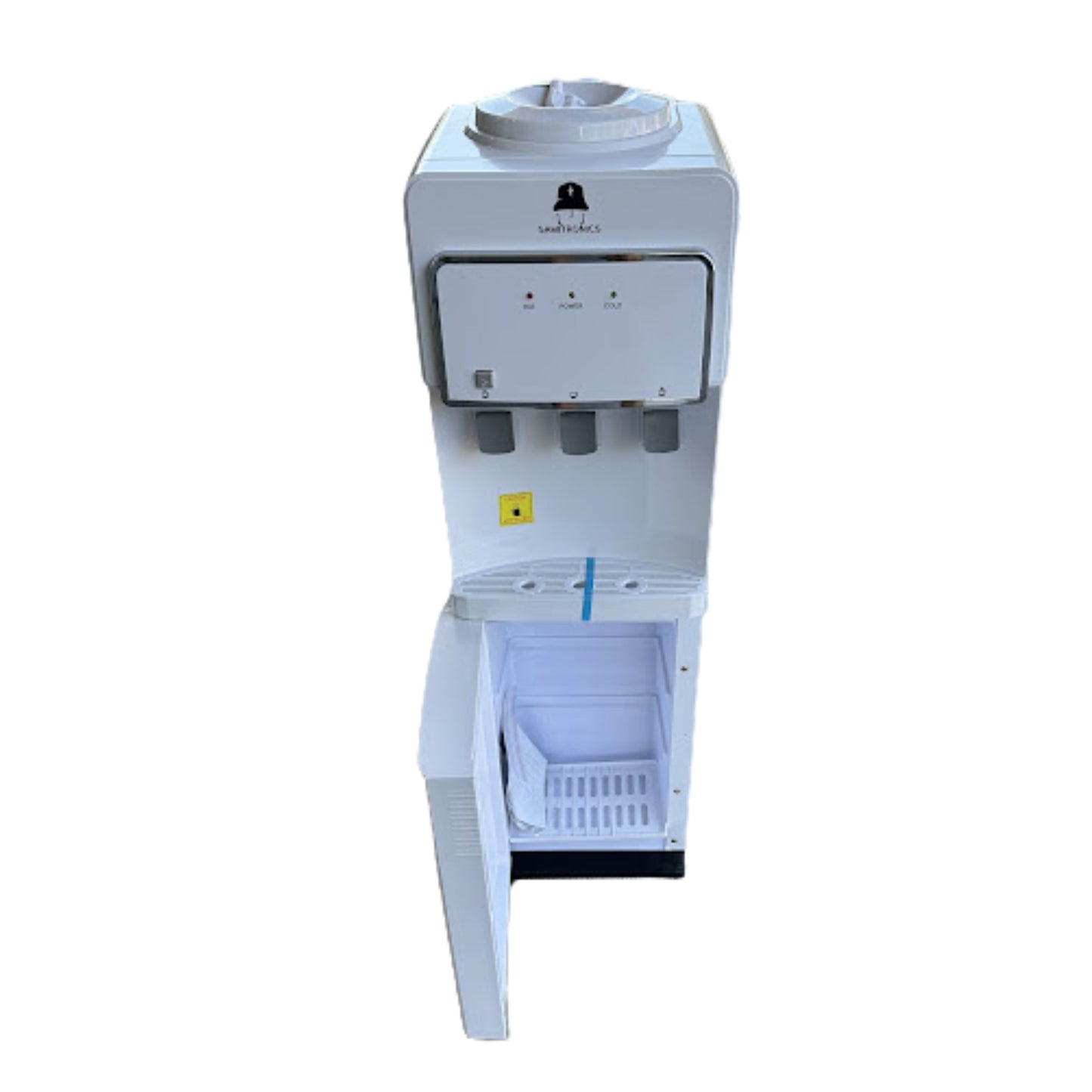 Samitronics top load water dispenser with storage cabinet