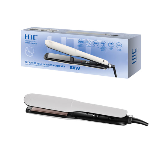 HTC  Ceramic Hair Straightener Flat Iron Floating Plate Auto Power-Off Professional Home Salon
