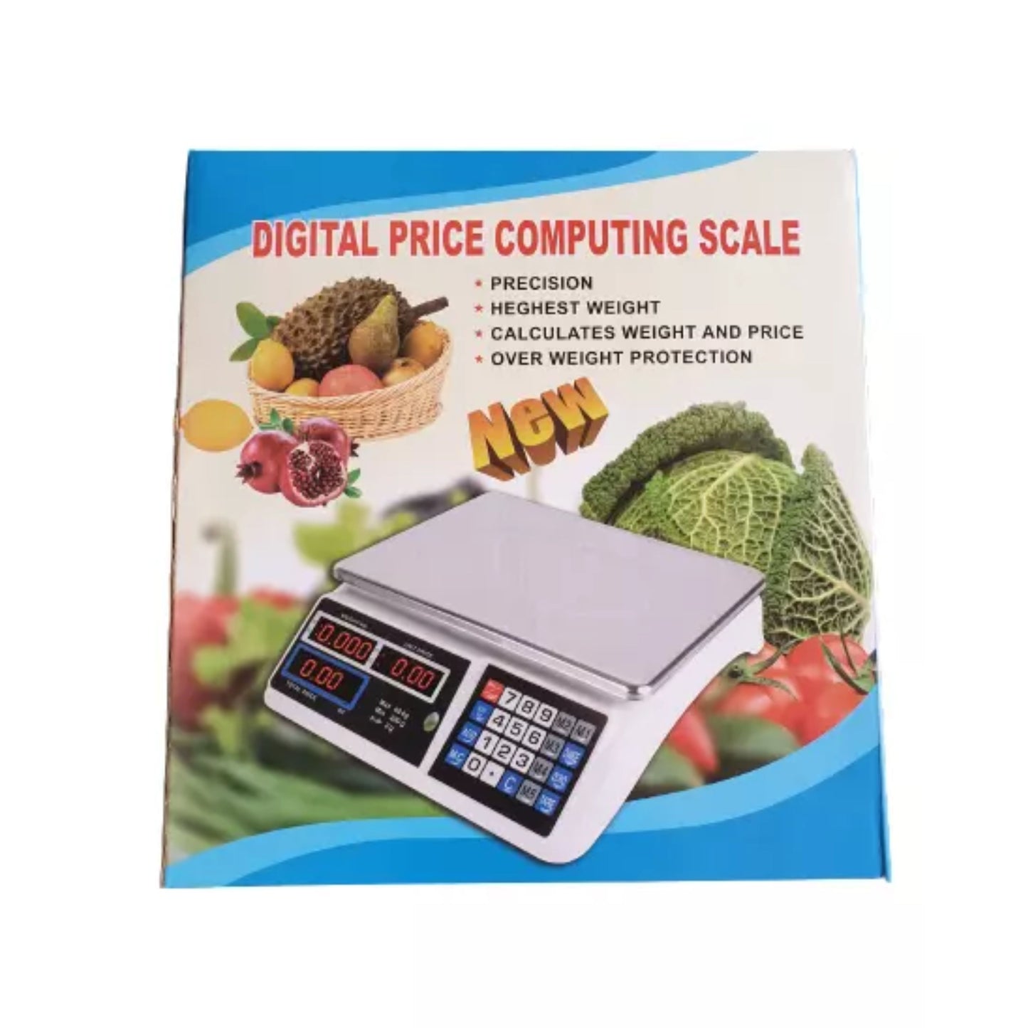 40 KG Electric Digital Price Computing LCD Scale Weight Kitchen Commercial Shop