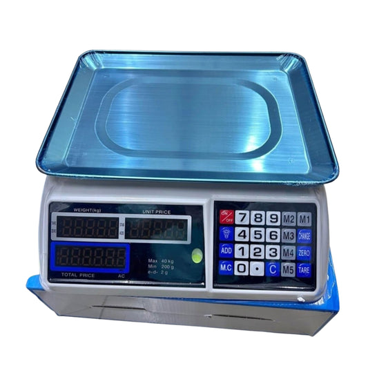 40 KG Electric Digital Price Computing LCD Scale Weight Kitchen Commercial Shop