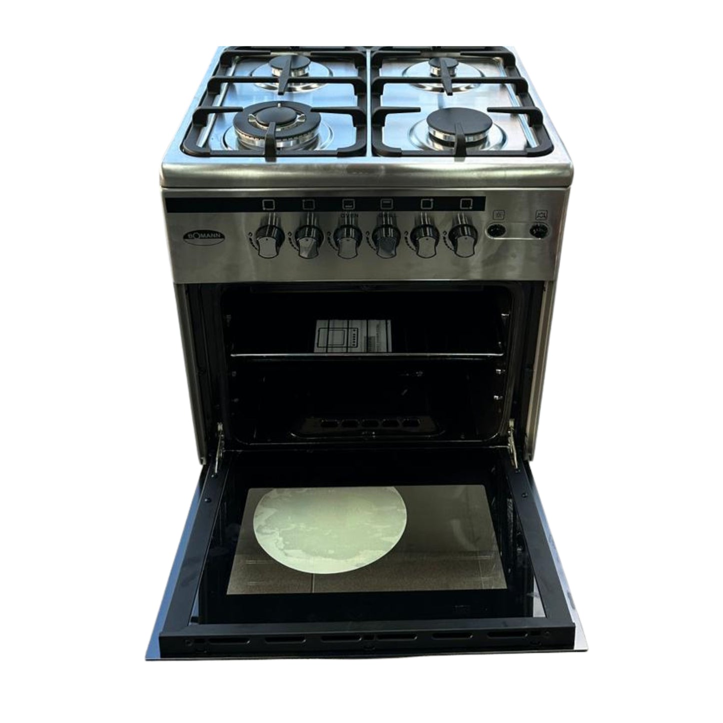 Bomann Freestanding Gas Cooker  4 burners  1 Door - 60cm Silver