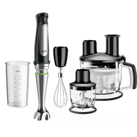 Braun MultiQuick 7 Hand Blender , Black, 1000W, Mixer, ActiveBlade System, EasyClick Plus System, Splash Control, International Warranty