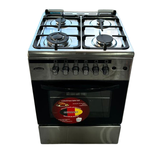 Bomann Freestanding Gas Cooker  4 burners  1 Door - 60cm Silver