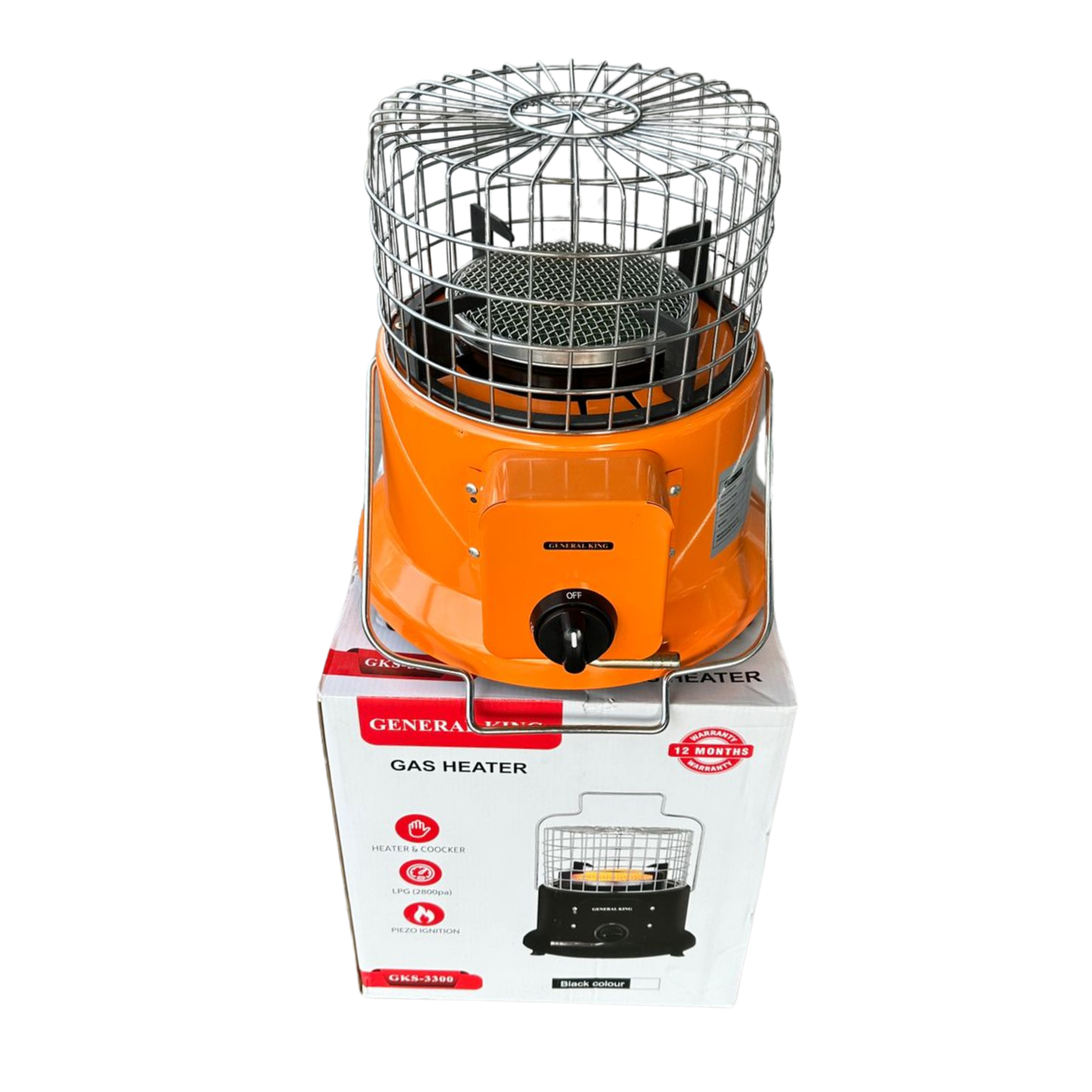 General King Outdoor/indoor  GAS Heater, for heating and cooking- orange