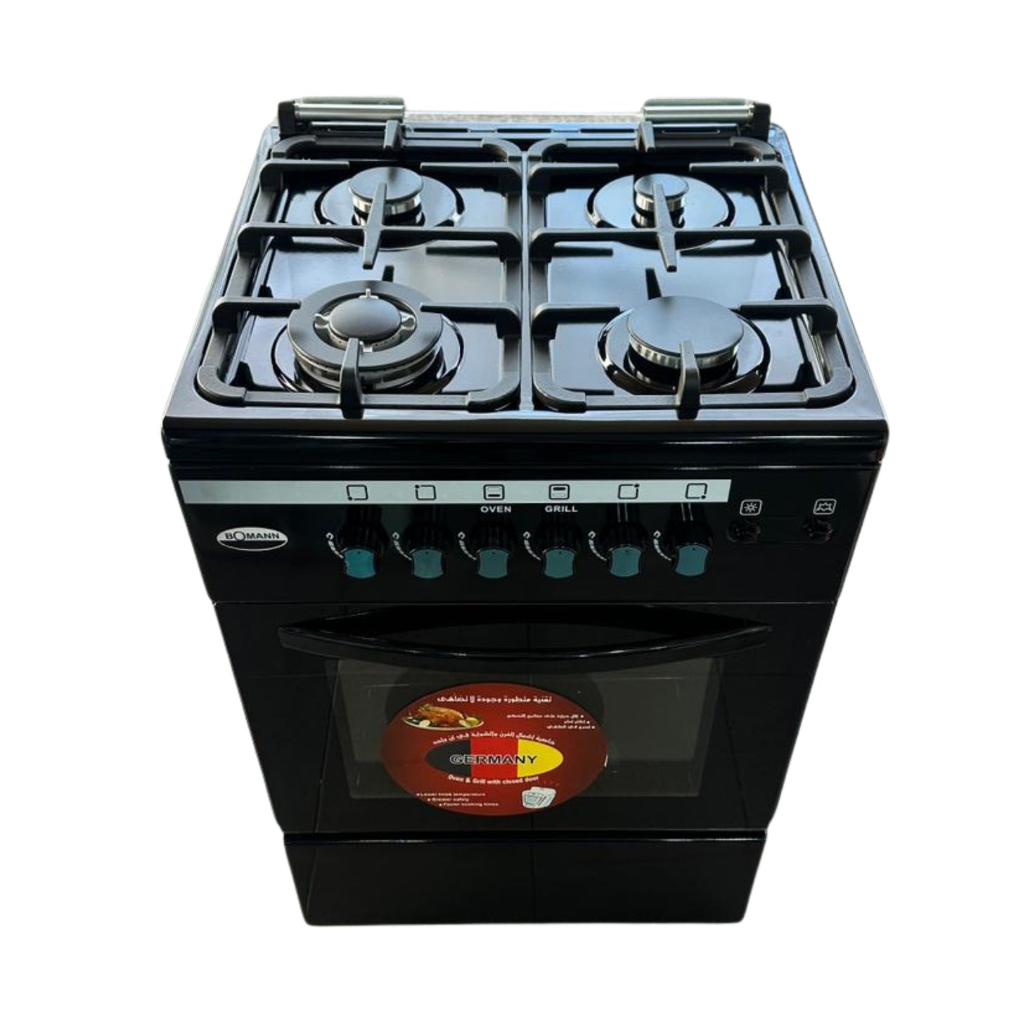 Bomann Freestanding Gas Cooker  4 burners  1 Door - 60cm Black