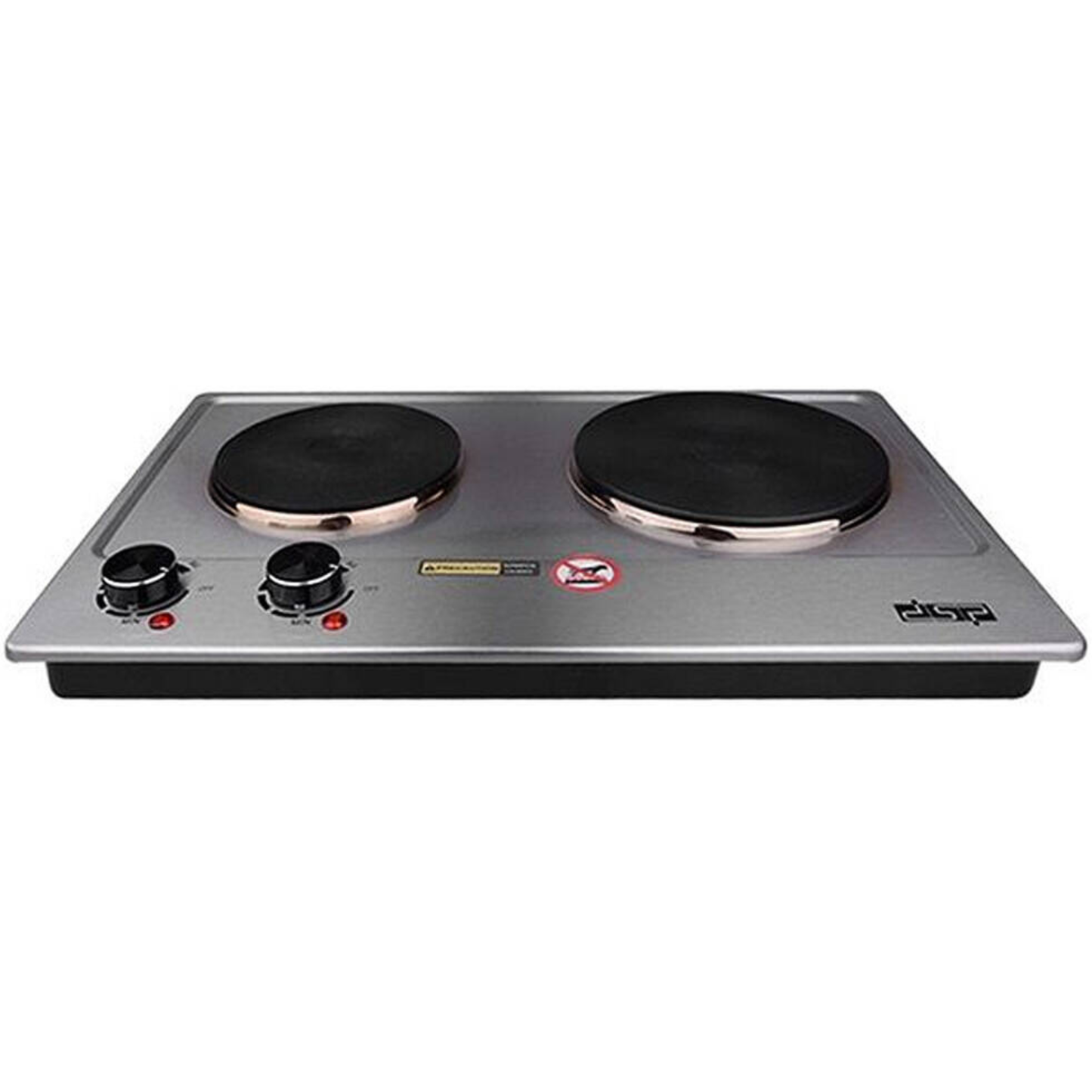 DSP Double Electric Stove, 1000W & 1500W Power, Silver