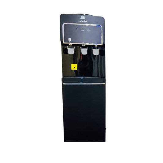 Samitronics top load water dispenser with storage cabinet