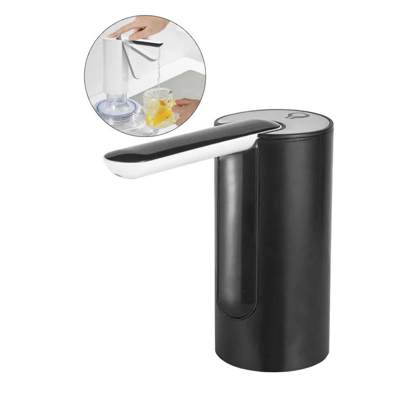 Folding Rechargeable Electric Water Bottle Pump Dispenser Stainless Steel Pipe 4W