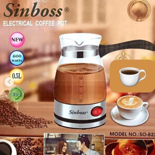 Sinboss transparent glass Coffee Pot Machine 600W