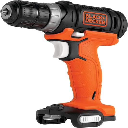 Black+Decker  Cordless Drill (12 V, with LED Work Light for Drilling and Screwing)