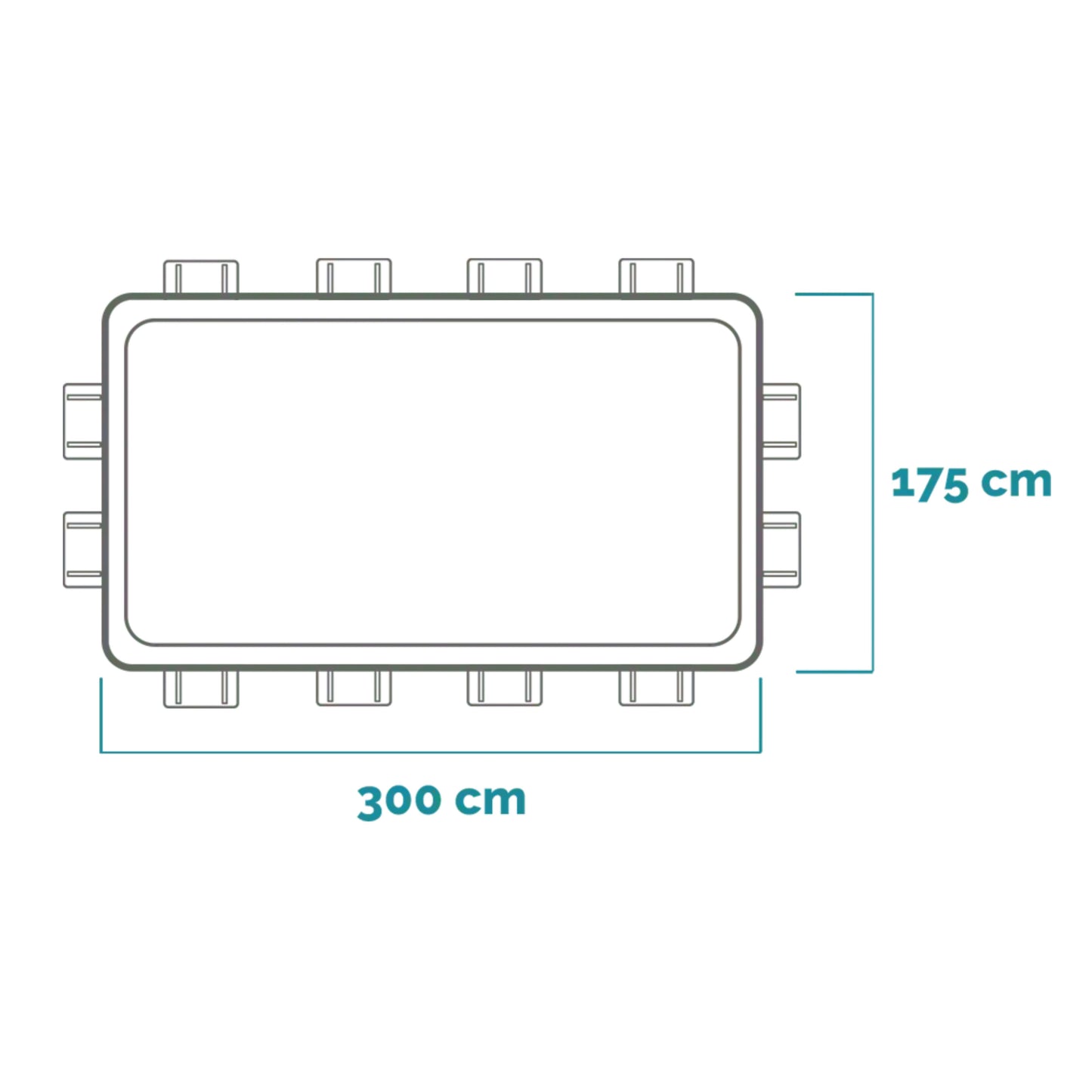 Intex  – Rectangular prism frame intex pool  with filter - 300cmx 175cm x 80 cm  - 3,539 liters