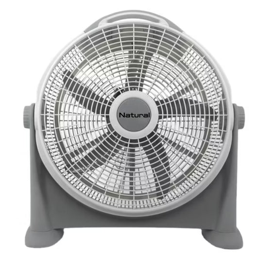 Floor Box Fan 60W  Natural 3 speeds 20”  - Silver