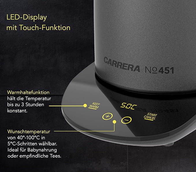 Carrera kettle 2200W 13 programs 1.7L