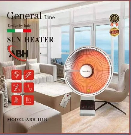 General Line, wall mount Sun Heater, 1000W With Remote controller  and carbon crystal beating  element left, right oscillation