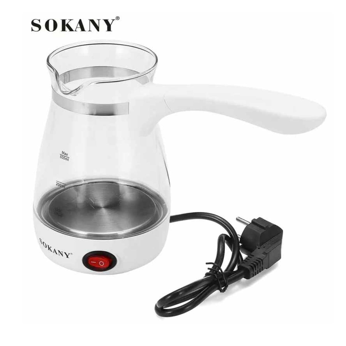 Sokany Glass Turkish Coffee Maker Sokany 500 ml 600 W  YLW-606