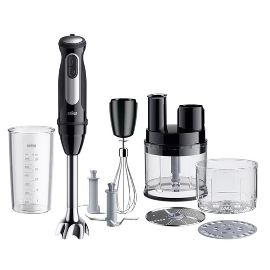Braun MultiQuick 5 Pro  - Electric Hand Blender with 25 Speed Levels, Easy Click System Plus, 4-Piece Accessory Set, 1000 Watt, Black