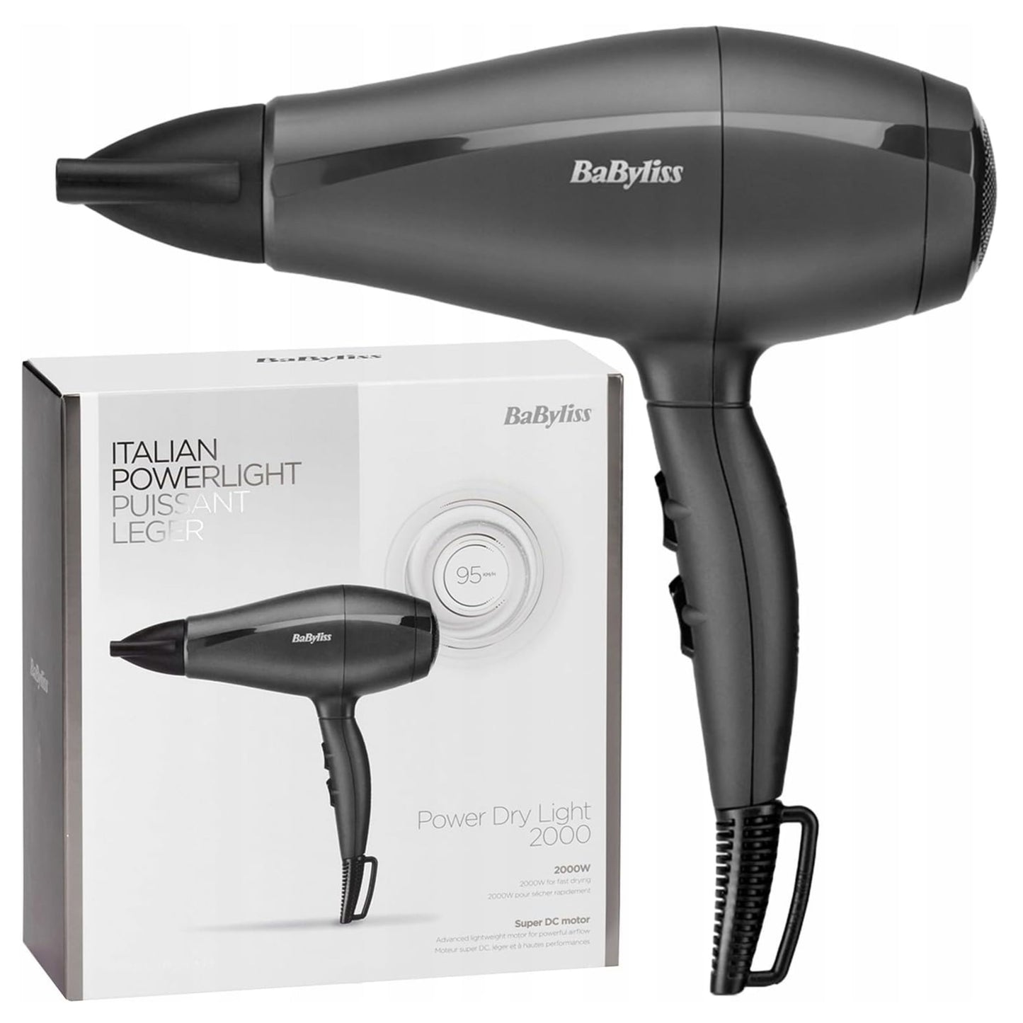 BaByliss Powerlight 2000W Dryer, Lightweight And Powerful (Copy)