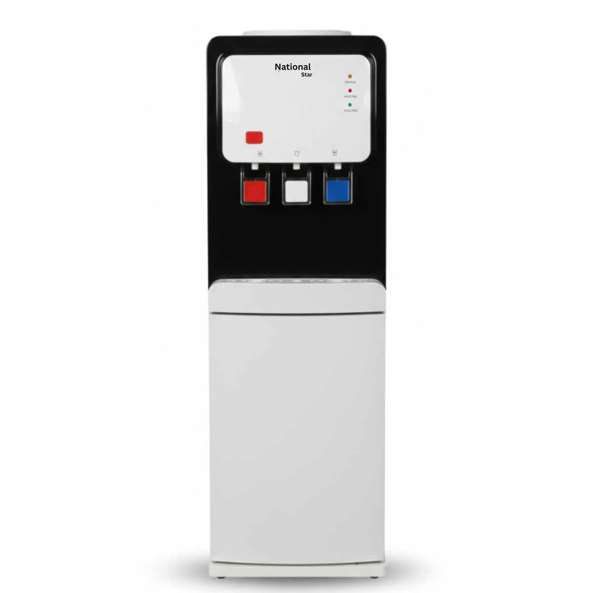 National Star Top load water dispenser with cabinet - White