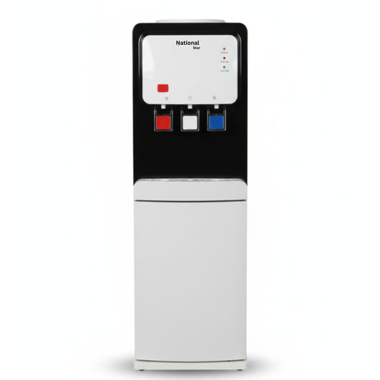 National Star Top load water dispenser with cabinet - White