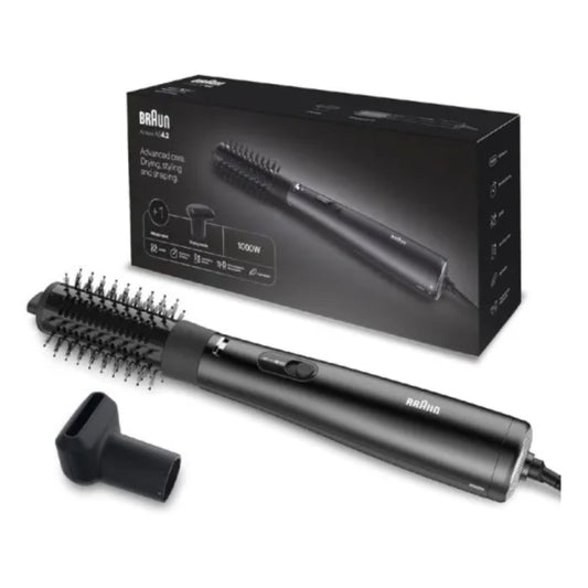 Braun Air Styler AS4.2, Advanced Care, Hair Drying, Styling and Shaping, 1000 Watts with Drying Nozzle, Air Brush  – Ionic Black.