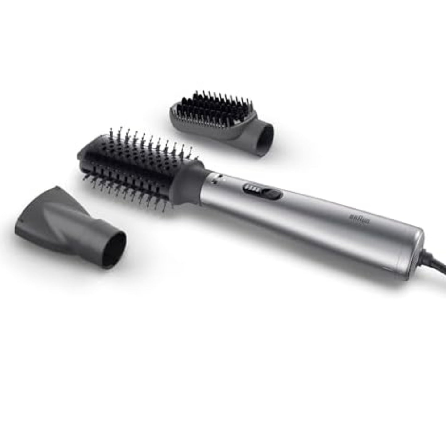 Braun 2-in-1 Blow Dryer Brush With 3 Attachments| Wet-to-Dry Hot Air Styler For All Hair Types | Volumize Or Straighten