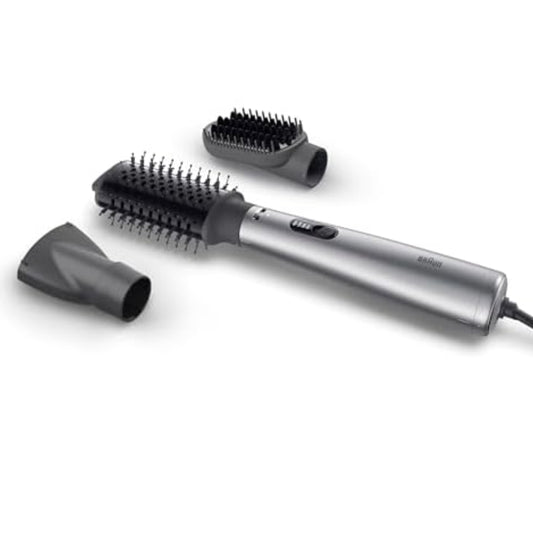 Braun 2-in-1 Blow Dryer Brush With 3 Attachments| Wet-to-Dry Hot Air Styler For All Hair Types | Volumize Or Straighten