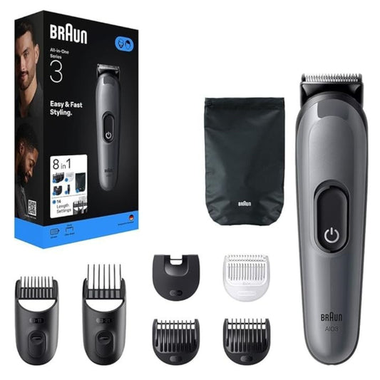 Braun, All-in-One Series 3, 8in1 Grooming Kit, Ultra Sharp Blade