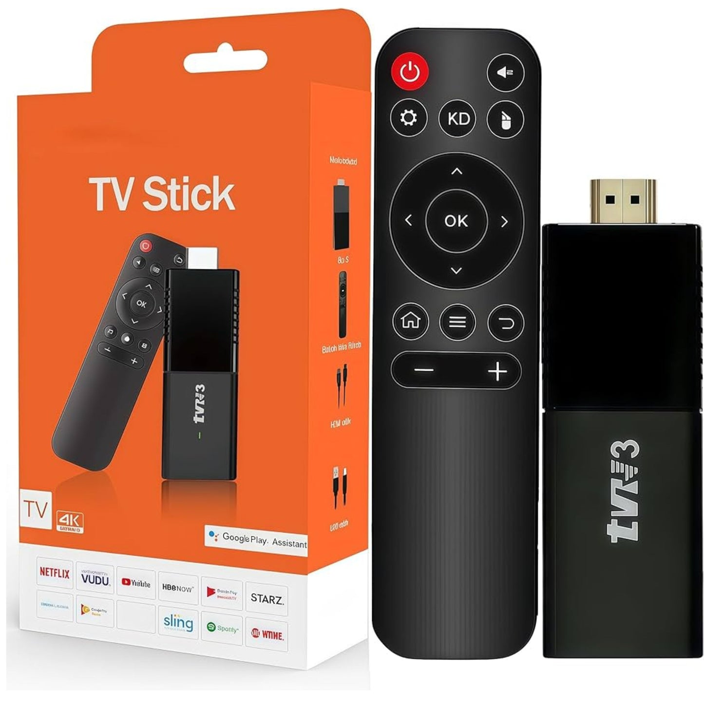 Android 15 TV Stick 8GB/128GB Media Player Smart 4K TV, HD2.0 8GB/128GB