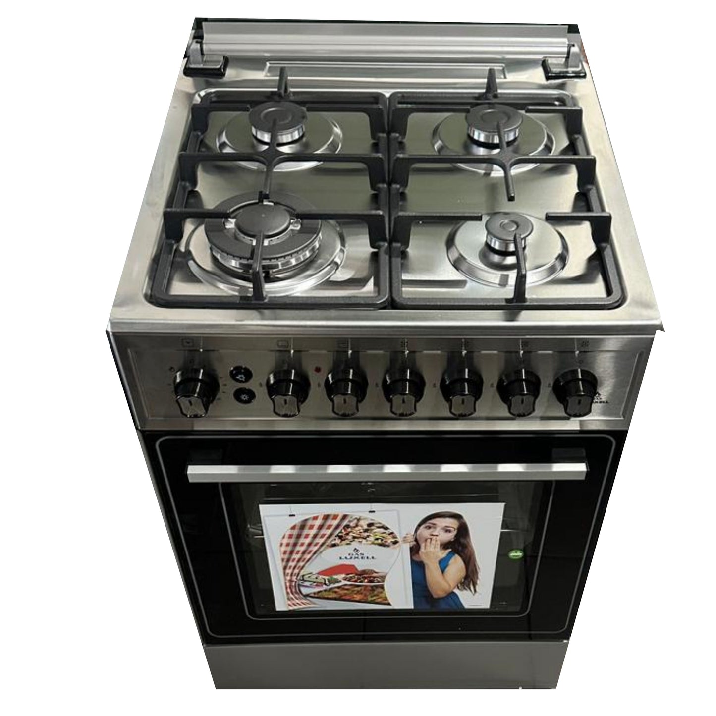 Luxell  Freestanding Gas Cooker  4 burners  1 Door - Silver
