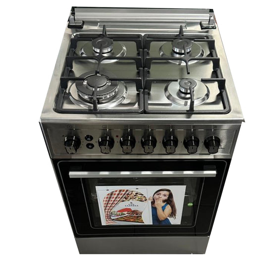 Luxell  Freestanding Gas Cooker  4 burners  1 Door - Silver