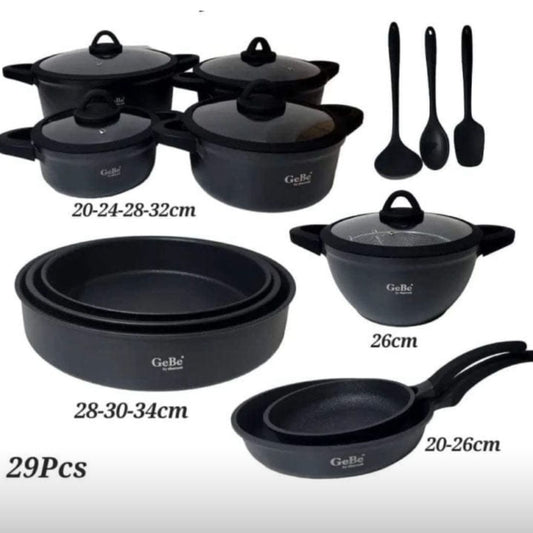 Venus 14pcs Cookware Set - black or grey